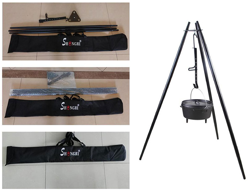Cooking Tripod with Height Adjustment