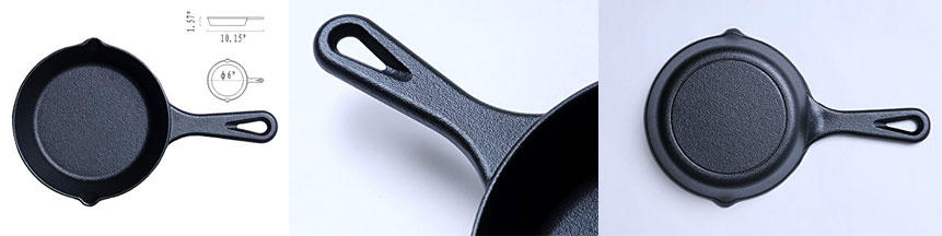 Cast iron 6 inch fry pan