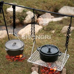 Outdoor Quadripod /Camping Hanger Folding Rack Lantern Stand with Hook